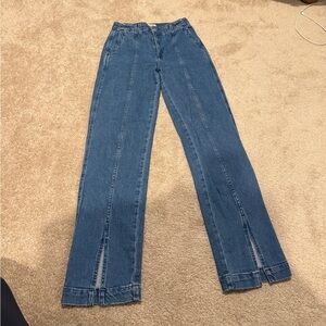 Madewell perfect vintage straight Jean with split hem